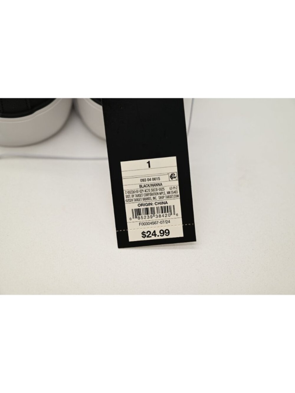 NIB Art Class Hanna Slip On Fashion Sneakers Sz 1 Kids Black Rhinestone Canvas - Picture 7 of 8